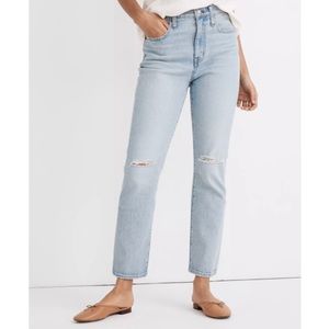 Madewell High-Rise Slim Crop Boyjean in Dumas Wash